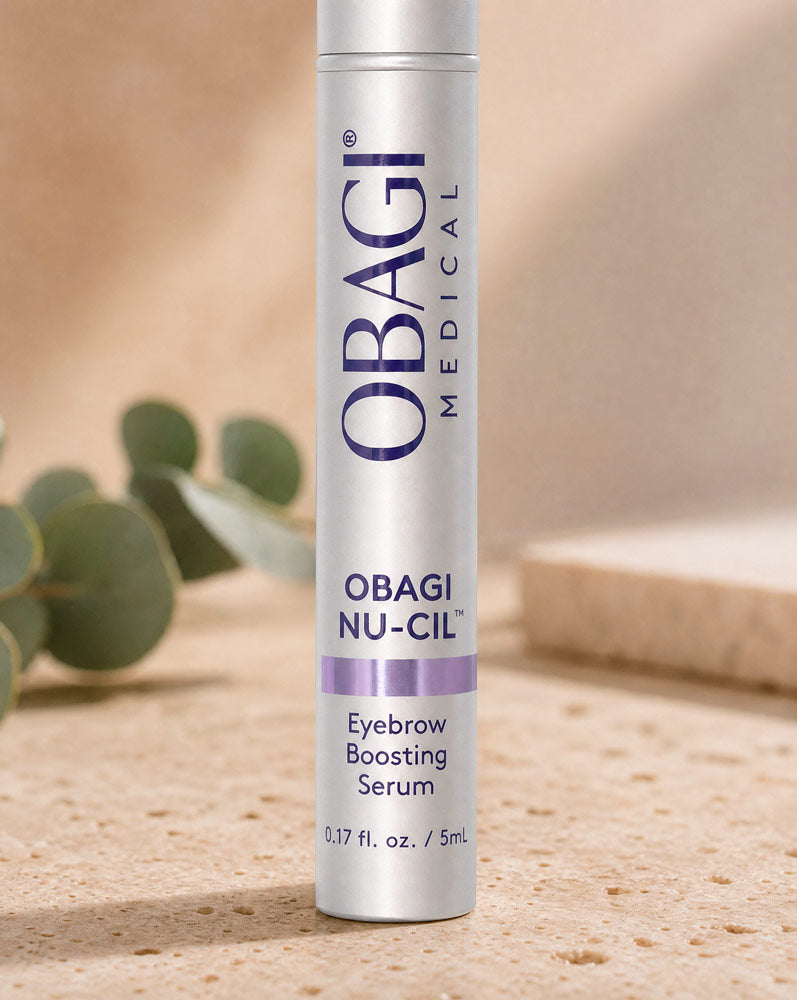 Detalle de la etiqueta del Obagi Nu-Cil Sérum Potenciador de Cejas