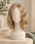 Smooth, peluca lace front rubia, vista frontal